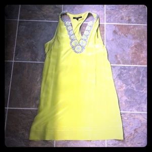 BCBG silk lime green cocktail dress
